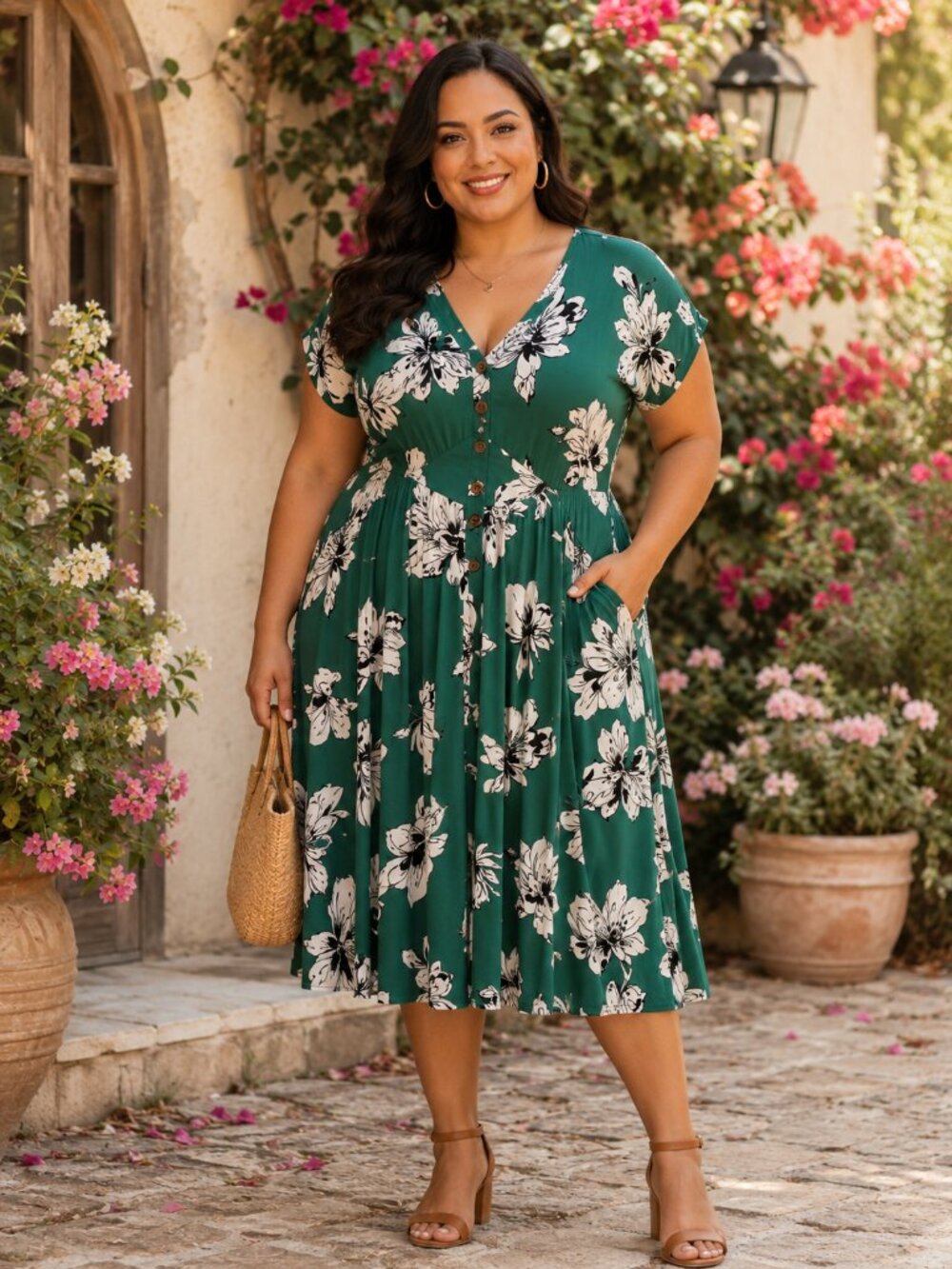 Meera lane 2x green dress new with tags